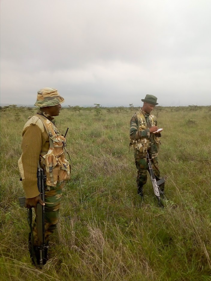 Recording of particulars about rhinos seen during patrol
